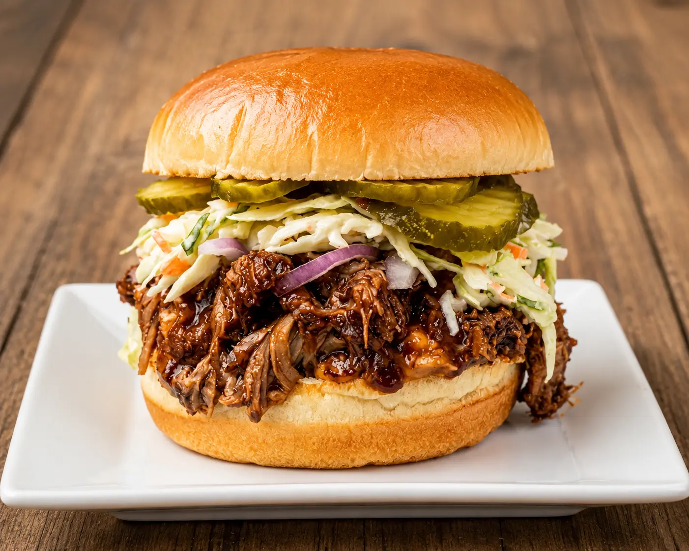 Pulled Pork sandwich at Kosmos Eatery London ON - slow-cooked pulled pork on a gourmet sandwich